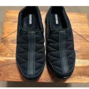 FANTURE Black Slip On Mesh Sneakers Mules Womens‎ Size 39/ US 8.5 Comfort Shoes